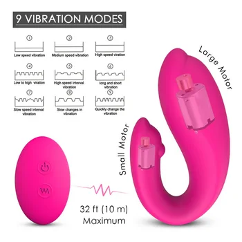 APHRODISIA ženske G točke za bežični vibrator za parove, 10-metarski daljinski dual klitoris maser za odrasle silikon seks-igračke za žene