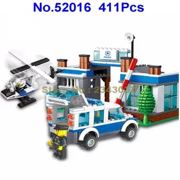 411pcs city super forest police helicopter car building block Toy