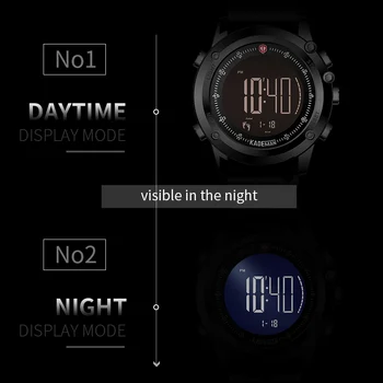 Vojni sportski muški sat digitalni prikaz vodootporan, kožni sat gospodo led elektronički ručni satovi muški satovi kronograf