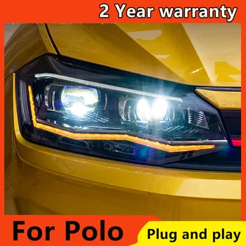 Stil automobil VW Polo svjetla 2019 2020 novi Polo LED DRL svjetla glavu fenjer kratka svjetla duga svjetla sve led auto oprema