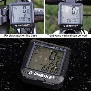 INBIKE žični bicikl brojač vodootporan pozadinsko osvjetljenje LCD digitalni Biciklizam bicikl računalo speedo kostim za većinu bicikala