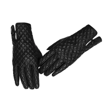 JOOLSCANA ženske rukavice od prirodne kože moda zima touchscreen rukavice izrađene od talijanske uvozne kožuh rukavice tartan dizajn