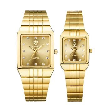 SKMEI luksuzni ljubitelji gledati Muški Ženski Sat Narukvica Kvarcni ručni sat zlatni elegantan ženski muški sat muškarac haljina 8808