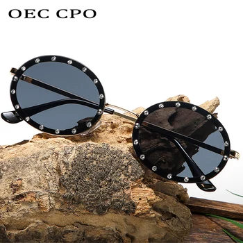 Potpuno novi dizajn klasične okrugle sunčane naočale muški male vintage naočale Žene vozeći metalne naočale kvalitetne naočale UV400 O456