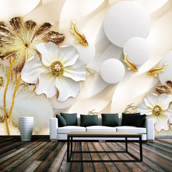 3D zidno slikarstvo cvijeće u sobi, tapete na zidu, hodnika, kuhinje, spavaće sobe, dječje, zidno slikarstvo расширяющее prostor