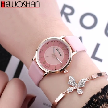 2020 moda nove ženski sat šarene kožne kvarcni satovi za žene satovi, Ručni satovi Djevojke dar Bayan računati Саати Reloj Mujer