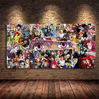 Japanski anime Naruto One Piece platnu ulje na platnu crtić wall art plakati i ispise za uređenje spavaće sobe