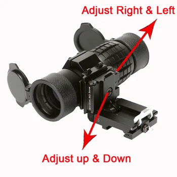 Askco QD brzo montira 3x povećalo opseg kompaktni lovački ciljnik prizori s mekanim poklopcem pogodna za 20 mm puška pištolj рельсовое nosač