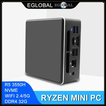 AMD Ryzen R5 3550H R7 2700U najjeftinije mini PC Radeon Vega Graphics Gaming Computer Windows 10 4K HTPC HDMI2.0 DP TypeC AC WIFI
