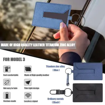 Auto Car Leather Key-Card Holder Zaštitnik Cover privjesak za ključeve kvalitetne materijale auto-pribora za Tesla Model 3