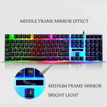 USB Charging Light Keyboard & Mouse Kit Rainbow, LED Gaming Equipment For PS4 i Xbox One