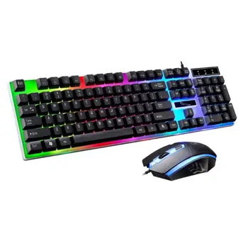 USB Charging Light Keyboard & Mouse Kit Rainbow, LED Gaming Equipment For PS4 i Xbox One
