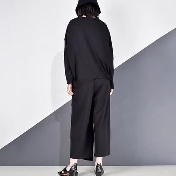 XITAO šarenilo džep hlače žene ulični stil 2020 jesen trend modni novi elastičan pojas izravan gležanj dužina GCC3978