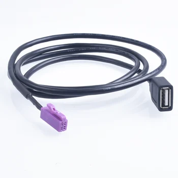 Car Aux Audio Input Media Data Wire Plug To USB Adapter Conector For Caska