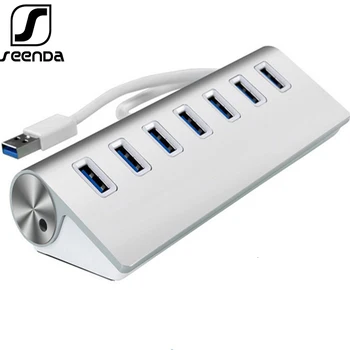 SeenDa 7 Port performansi aluminij USB 3.0 HUB 5Gbps High Speed Power Multi Adapter USB 3.0 Hub USB Razdjelnik za PC laptop