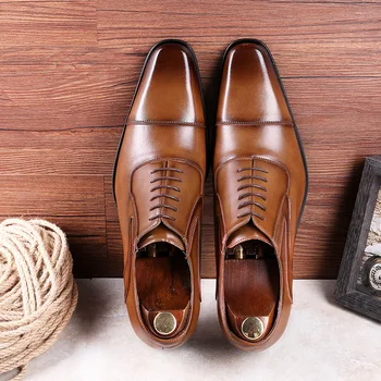 Luksuzne Marke Dizajnerske Cipele Od Prave Kože Muške Wholecut Oxford Shoes For Men Black Brown Dress Business Office Shoes Formalno Shoes