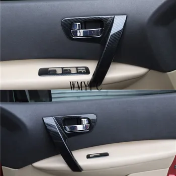 Navlaka stick završiti ABS karbonskih vlakana vrata unutarnja ručka čaša naslon za ruku ručka rama lampa ploča za Nissan Qashqai J10 2007-2013