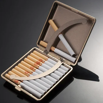 GUIPAI prirodna koža cigaru slučaj (držite 20 kom) kutija cigareta za pušače držač torbica cigarete isječak cigarete pribor