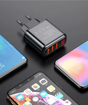 3-portni USB punjač led zaslon brzo punjenje 3.4 a EU fast travel prijenosni punjač za iPhone11 Pro Xiaomi Huawei P20 USB punjač