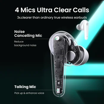 UGREEN HiTune T1 TWS True Wireless Slušalice 4 mikrofona Bluetooth slušalice ENC HiFi stereo in-Ear Bass Up Mode (način rada USB-C brzo punjenje