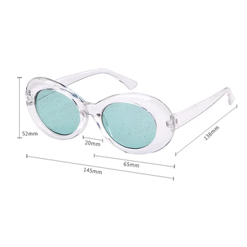 2020 moda stare ovalni sjajne sunčane naočale Žene brand dizajn retro Kristalna okvira Kurt Cobain cool sunčane naočale 90s Party S266
