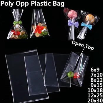 Prozirni Poli OPP poklon paketi nakit, torba sapun hrana lizalica pakiranje vreća rođendan keksi, bomboni vrećicu plastičnu vrećicu