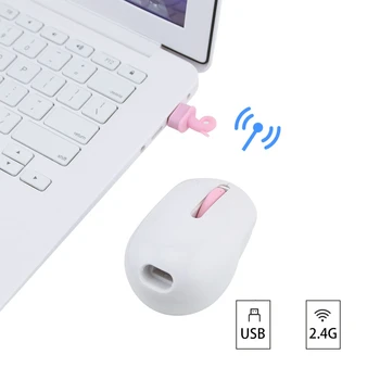 Slatka bežične mini Pat računalni miš pink ergonomski dječje darove miša za Mac laptop 3d Prijenosni Usb optički nečujne PC Mause