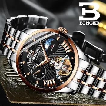 Switzerland Watch Men Binger automatske mehaničke muški satovi luksuzni brand Sapphire GMT muški ručni sat vodootporan B-1186-16