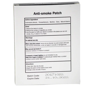30 Kom/Kutija Prirodni Biljni Melem Protiv Somke Stop Smoking Patches Quit Smoke Plaster No Side Effects
