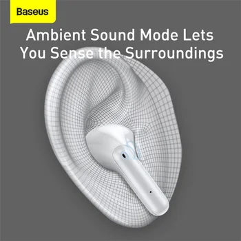 Baseus S1 TWS bežične Bluetooth slušalice 5.1 slušalice ANC Aktivno buke osjetljiv na dodir stereo Slušalice za iPhone
