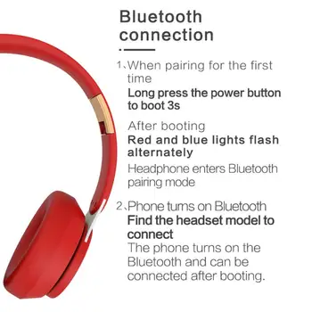 Novi cool moda Bežična Bluetooth slušalica HD stereo glazba slušalice bežični igraći nose slušalice za IOS / Android