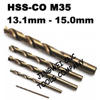 Спиральное svrdlo HSS cobalt M35 13.1 13.2 13.3 13.4 13.5 13.6 13.7 13.8 14.0 14.5 14.6 14.7 14.8 14.9 15 mm od nehrđajućeg čelika