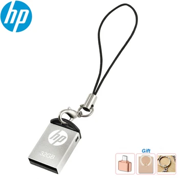 Originalni HP V222W Mini Metal USB Flash Drive vodootporan Pendrive 16GB 32GB 64GB brzu memorijsku karticu s ključem chian za vozila