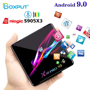 Najnoviji Tv Box Android 9.0 X88 Pro X3 128G Amlogic S905X3 Quod-Core 2.4 G/5G Wifi Dual Smart Tv Box 4K Media Player Set Top Box