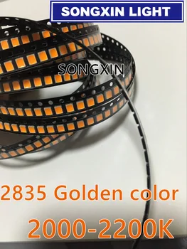 100pc led čip žuta boja SMD 2835 zlatno žuta površno nosač SMT lopta visoke svjetline 2200K led žarulja