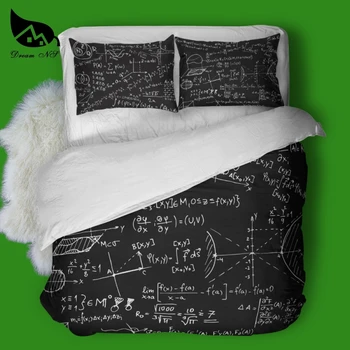 Dream NS 3D effect ispisuje skup пододеяльников za prema dolje deke matematička formula algebarskih jednadžbi Crno, posteljina, jastučnica individualni tekstila za domaćinstvo