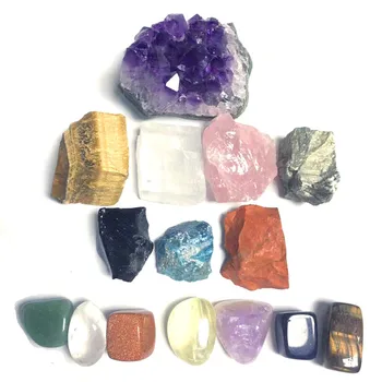 15 kom./compl. prirodni san Ametist quartz crystal klaster uzorak ozdravljenja Crystal kamenje nakit Svemir joga čakra Solarni D3
