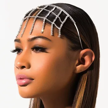 Novi dizajn luksuzni gorski kristal kićanka obruč za kosu оголовье Crown kose komad za žene Crystal vjenčanje čelo kruga ukras za kosu