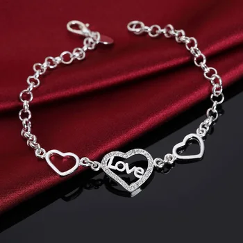 Aimarry srebra 925 ljubav Srce AAA Cirkon narukvica za žene stranci pokloni za vjenčanje vjenčanje nakit