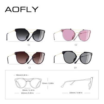 AOFLY Brand dizajn moda Sexy Cat Eye polarizirane sunčane naočale Žene 2020 sunčane naočale klasični gradijent je sunčane naočale Oculos UV400 A116