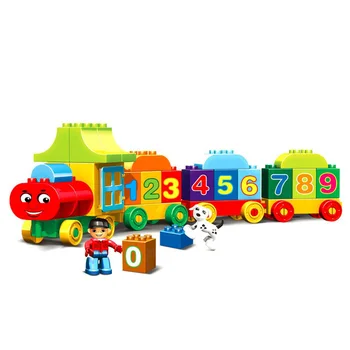3WBOX 50шт veliki veličina broj vlak velike čestice gradivni blokovi vlak cigle obrazovne dječji gradski igračke za djecu