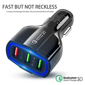 3 USB porta Car-Charger Quick Charge 3.0 Car Charger za Iphone, Samsung, Huawei 3.5 A Universal QC 3.0 Fast Cars Charger Charging