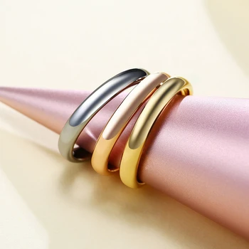 Minimalistički 3 mm jednostavne su vjenčano prstenje Prsten za žene protiv alergije volfram karbida godišnjicu stranke nakit