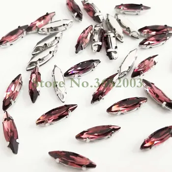 4x15mm 50pcs/pack Wine red Horse eye shape Glass Crystal zašiti pandža dijamanata, Diy pribor za odjeću SWM41517