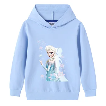 Disney Baby Girls Majice Dugih Rukava Odjeća Crtani Film, Smrznuta Elsa Ispis Hoodies Odijelo Djevojke Dječje Veste Top Tees