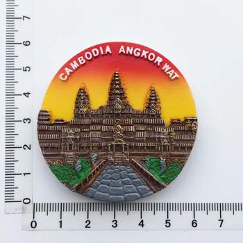 Svjetska prirodna baština, Angkor Wat, Kambodža Magnet za hladnjak suvenir 3d smola u boji obrt magnetski hladnjak tjestenina dekor
