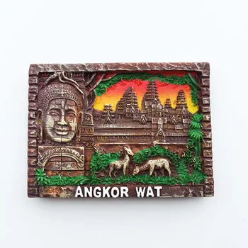 Svjetska prirodna baština, Angkor Wat, Kambodža Magnet za hladnjak suvenir 3d smola u boji obrt magnetski hladnjak tjestenina dekor