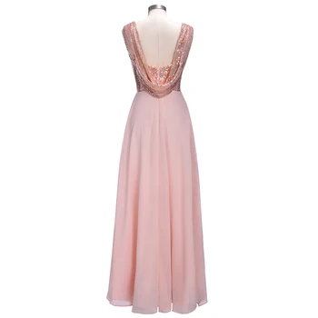 SWEMILE Custom Made šljokice ružičastoj haljini djeveruše Seksi otvorena spin vjenčanica Robe Djevojka D ' Honneur
