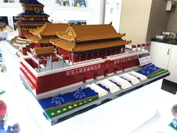 YZ100 Peking trg Tiananmen kineski poznat zgrada maleni dijamant čestice prikupljeni građevinski blokovi DIY igračke za poklone