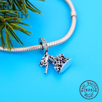 FC Jewelry Fit Original Brand Charm Bracelet 925 Sterling Silver Girl Magic Fairy Castle Bead For Women Pendant Summer Berloque 2020